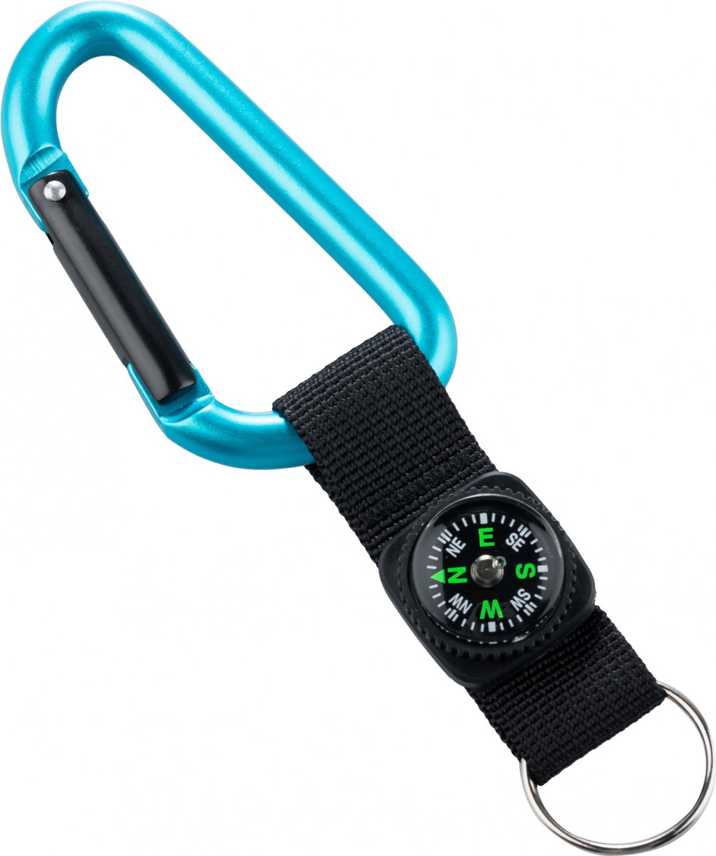 Munkees Kompas Met Karabijnhaak Blauw Unisex 12 Cm
