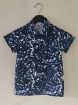 Blouse tie dye print - navy - lente/zomer - jongens - maat 128