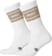 Padel sokken - Osaka - 2 paar - 41-44 - Wit / Bruin