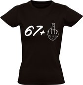 68 jaar Dames t-shirt | verjaardag | feest | cadeau | Zwart