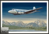 Thijs Postma - TP Aviation Art - Poster - Saab 90A Scandia SAS Zweden - 70x100cm - Frame