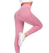 Sport Outfit Dames - Sportlegging - Crop Top - Roze maat S