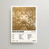 Kanye West Poster - Watch the Throne Album Cover Poster - Kanye West LP - A3 - Kanye West Merch - Muziek