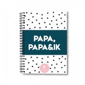 Papa, Papa&Ik - Invulboek voor papa's - 2 papa's - 2 vaders - 2 papa's boek - roze gezinnen - regenbooggezin - Papa, Papa &Ik boek met Roze stip