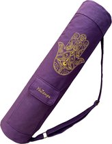 Sac de yoga YoZenga | Hamsa Deep Purple avec fermeture éclair | Sac de sport | sac de tube de Yoga