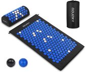 Molenky Massagekussen Acupressuur Set, Acupressuur Mat & Kussen & 2 stks Spiky Massage Balls- Multi-Functies Acupressuur Set voor spierontspanning en pijnverlichting met draagtas