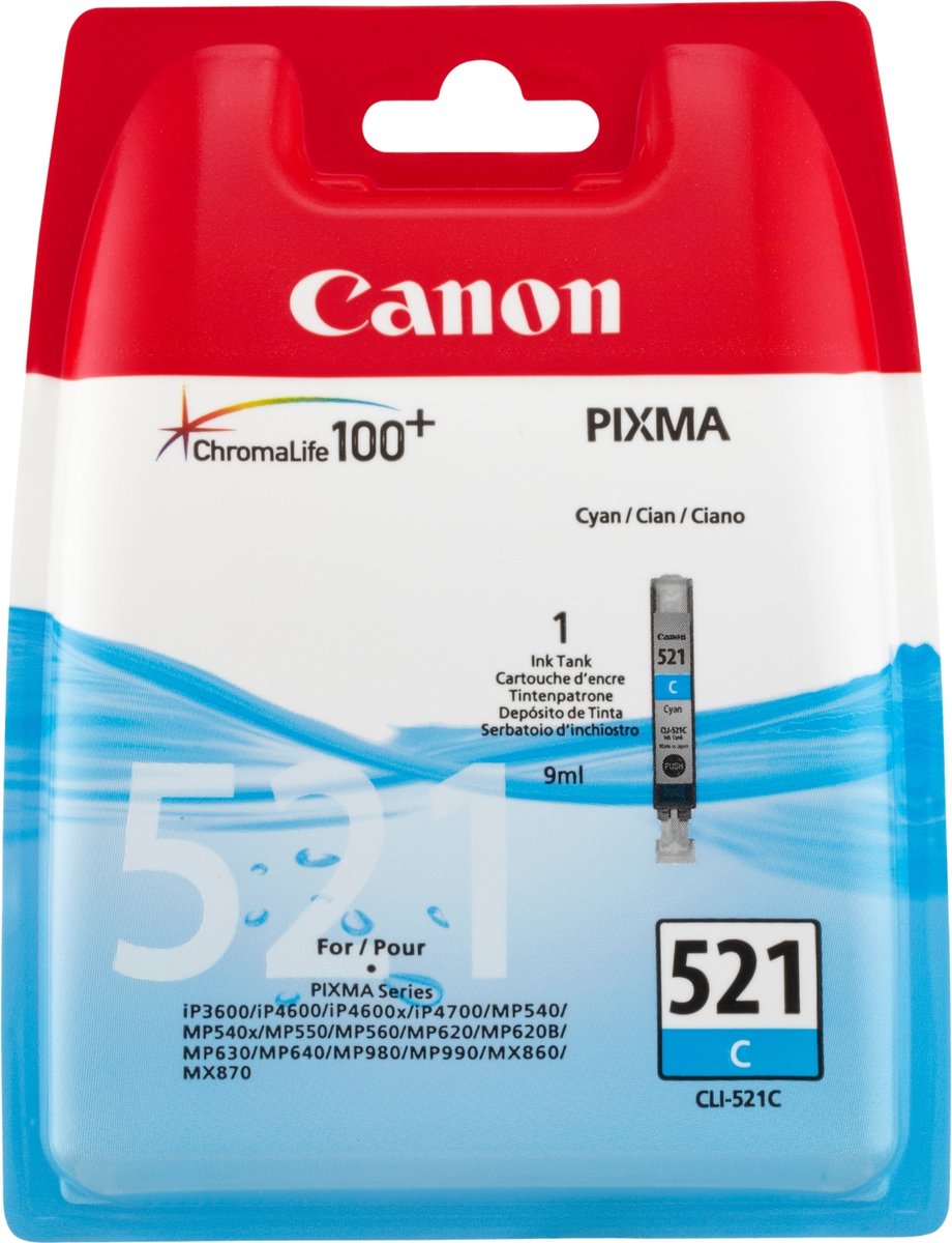 Canon CLI-521C - Inktcartridge / Cyaan