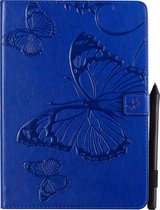 Mobigear Butterfly Tablethoes geschikt voor Apple iPad 8 (2020) Hoes Bookcase + Stylus Houder - Blauw
