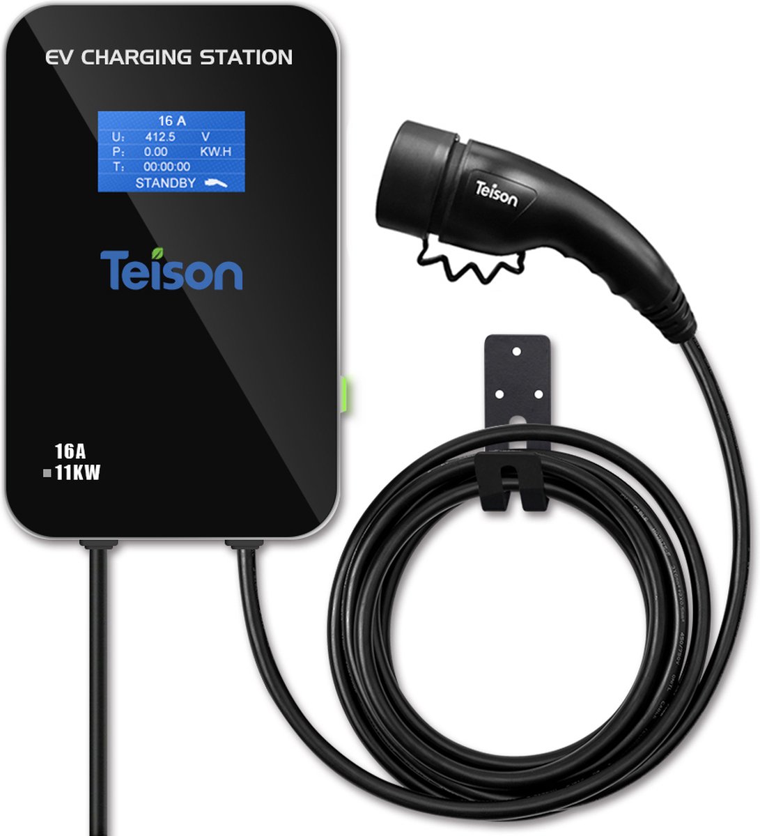 Teison Green Pro - Wallbox Laadpaal Laadstation - 11KW 16A 3 Fase Type 2 Stekker