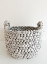 Vilten bolletjes mand M met hendel-afmeting viltbal Ø 4 cm- FAIRTRADE!