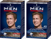 2 stuks Schwarzkopf Men Perfect 40 - Donkerblond -  haarkleuring - gel -  haarverf mannen - just for men -  grijs dekkend in 10 minuten