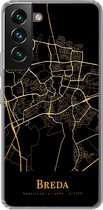 Coque Samsung Galaxy S22 - Breda - Carte - Or - Zwart - Siliconen - City Map Phone Case