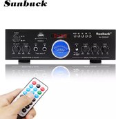Sunbuck 2500W 220V Audio Eindversterker Bluetooth Hifi Luidspreker 4 Microfoon Afstandsbediening Ondersteuning Fm usb Sd-kaart