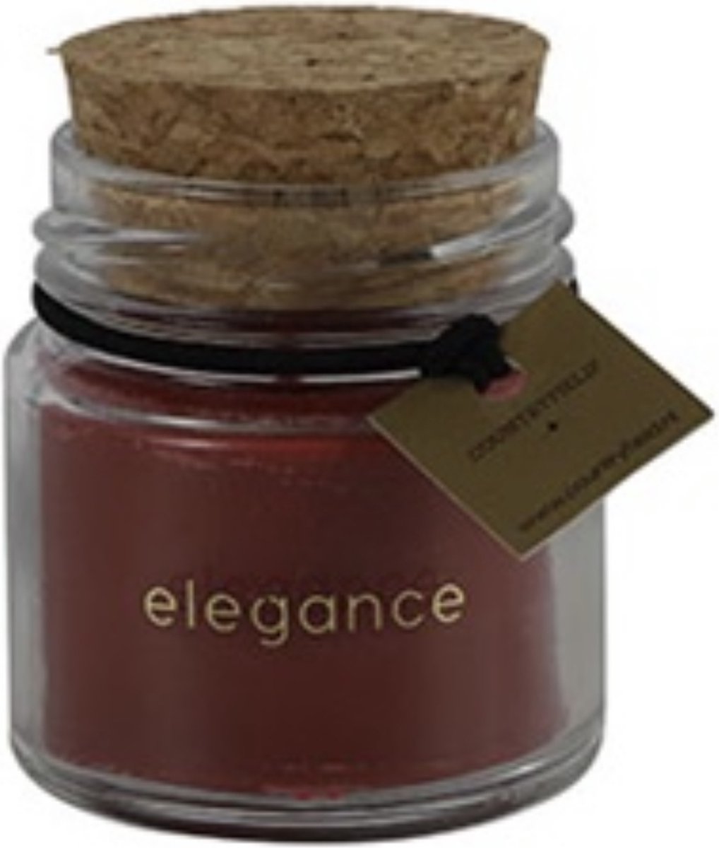 Geurkaars - Elegance - mini - rood - per 2 stuks - L4,5B4,5H5CM - Countryfield