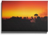 Walljar - Tropische Zonsondergang Bali - Muurdecoratie - Canvas schilderij