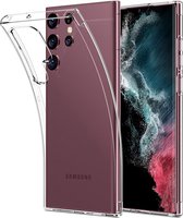 Transparant Dun TPU Hoesje Geschikt voor Samsung Galaxy S22 Ultra | Back Cover | Lichtgewicht | Ultra Dun Hoesje | Flexibel | Zacht TPU | Doorzichtig