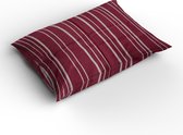 Matex - kussenhoes voor sierkussen - katoensatijn - gestreept - rood / paars - 40x40 cm