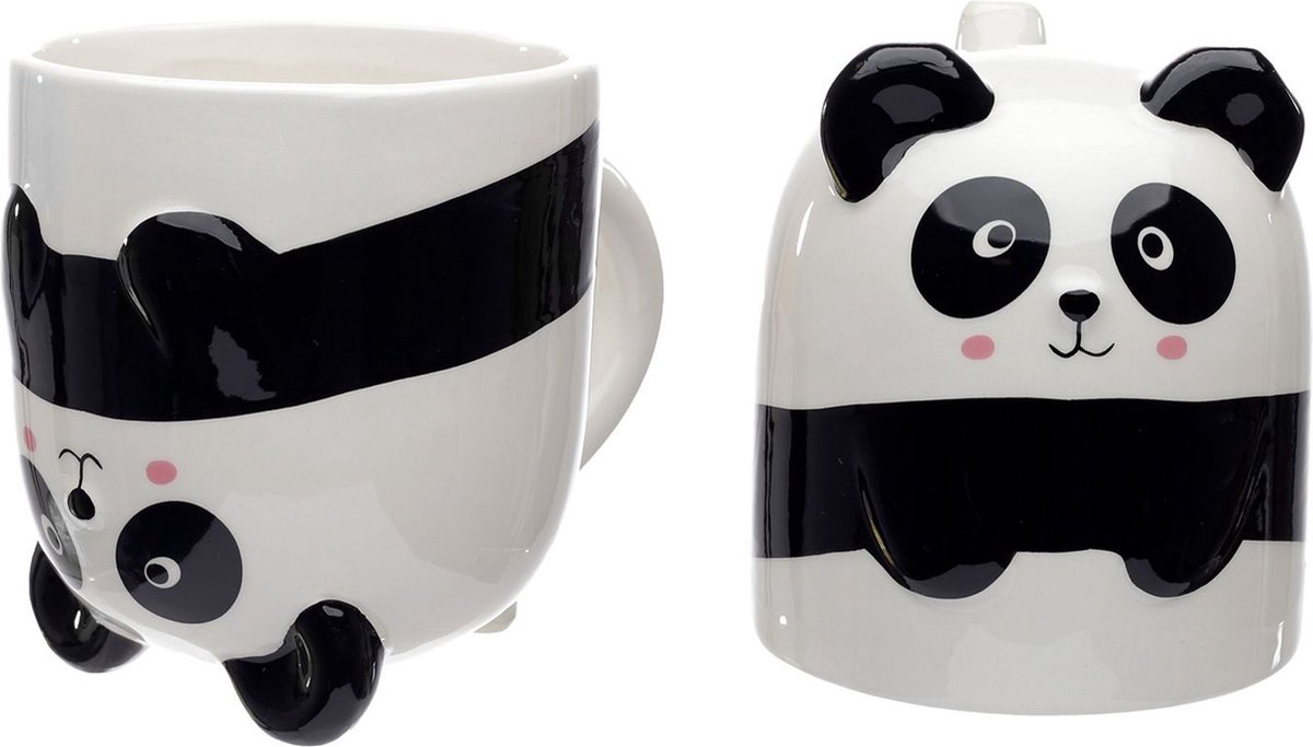 Panda Ondersteboven Keramiek Mok. Upside down beker kop