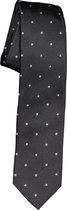 Michaelis stropdas - antraciet grijs met witte sterretjes - Maat: One size