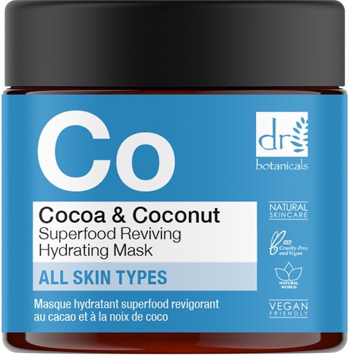 Dr Botanicals Cocoa & Coconut Superfood Reviving Hydrating Mask Vrouwen 60 ml 1 stuk(s)
