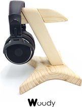 Woody - Headset Stand van Hout - Aero - Houder - Standaard - Handgemaakt in Nederland - Duurzaam