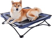 Barki Opklapbaar Hondenbed – Draagbaar Hondenbed - Honden Stretcher Bed – Opvouwbaar – Reisbed voor Honden – Maat M - Blauw