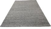 Obbyo Kandahar dark grey 250x350 laagpolig vloerkleed, wol, kabel, geknoopt