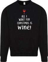 Sweater: kerst All i want for Chrismas is WINE!