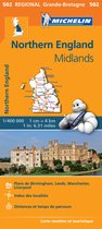 Regionale kaarten Michelin - Michelin Wegenkaart 502 Engeland Noord - Midlands