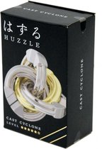 Huzzle Puzzel Cast Cyclone Junior Zink Zilver/goud 4-delig