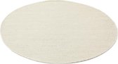Obbyo Fez White 200 rond laagpolig vloerkleed, wol, rond