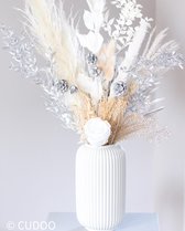 Droogbloemen | losse boeket | 70cm | Longlife roos | decoratie| cadeau | Dazzling White | Cudoo Flowers | cudoo.nl