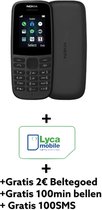 Nokia 105 zwart (2019) Dual Sim