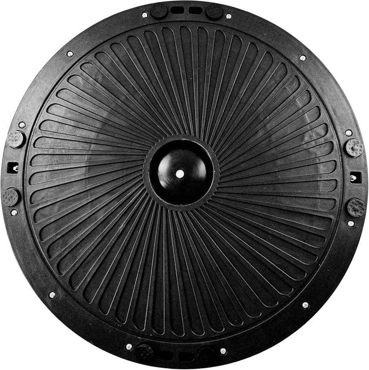 Leogreen Balansbal voor yoga met oefenbanden, balanstrainer, 58 cm, halve bal voor yoga, gymnastiekbal met pomp, maximale belasting 200 kg (paars