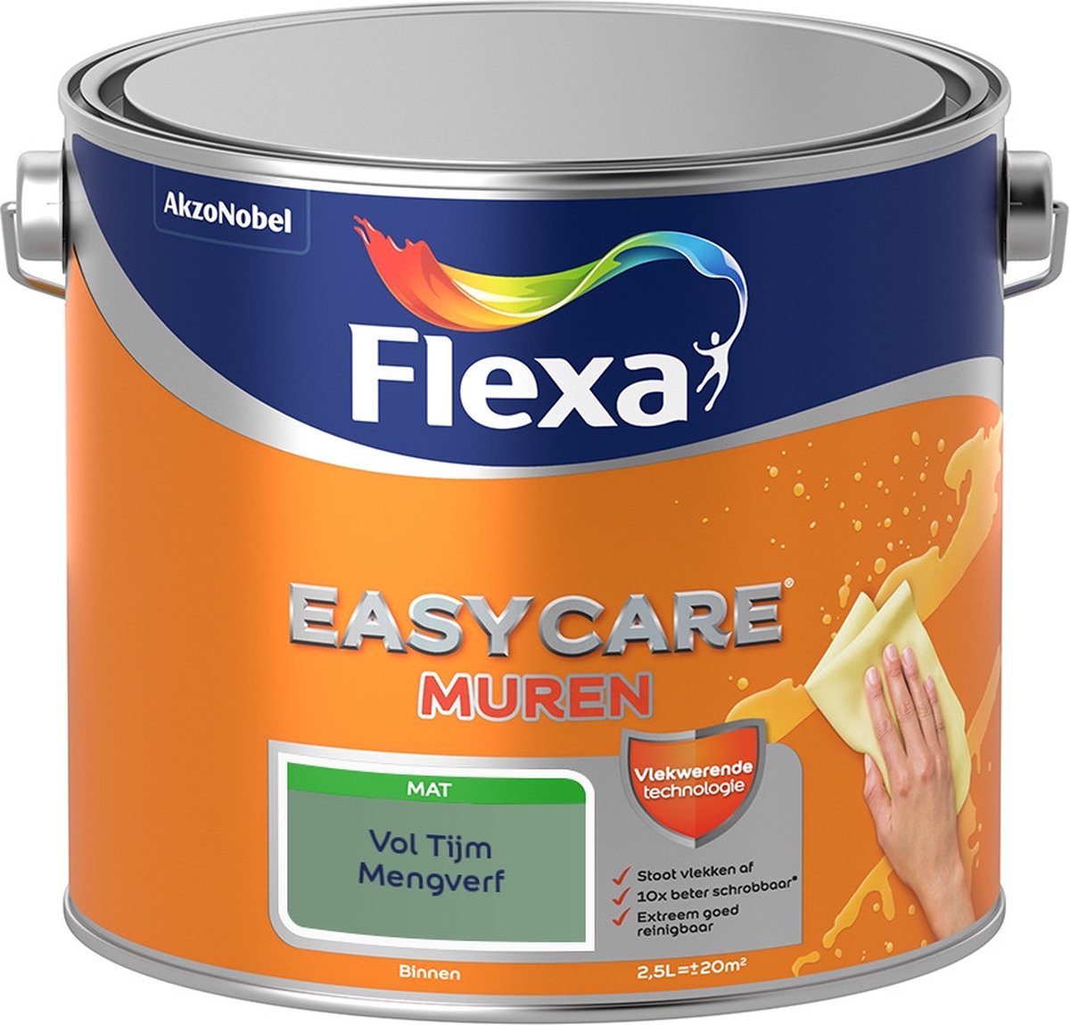 Flexa Easycare Muurverf - Mat - Mengkleur - Vol Tijm - 2,5 liter