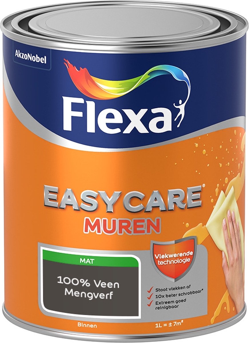 Flexa Easycare Muurverf - Mat - Mengkleur - 100% Veen - 1 liter