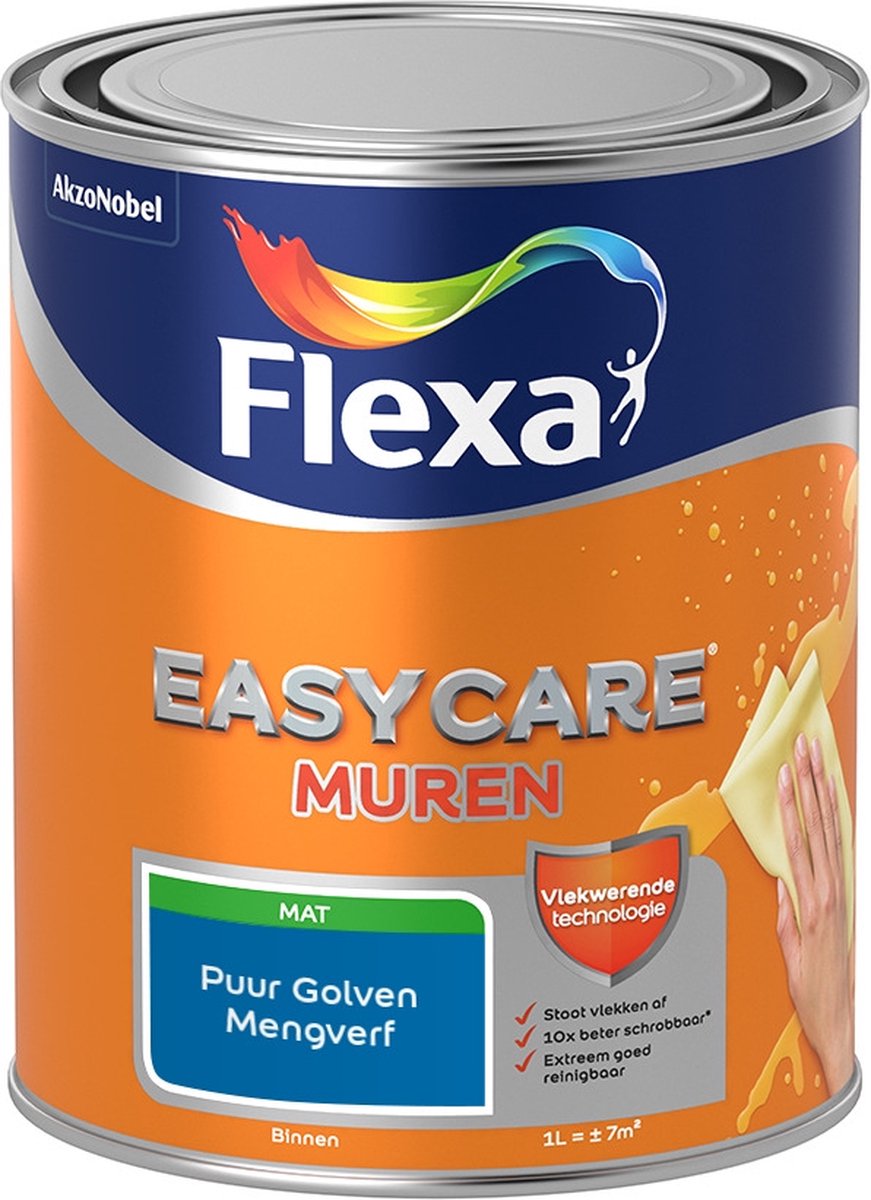 Flexa Easycare Muurverf - Mat - Mengkleur - Puur Golven - 1 liter