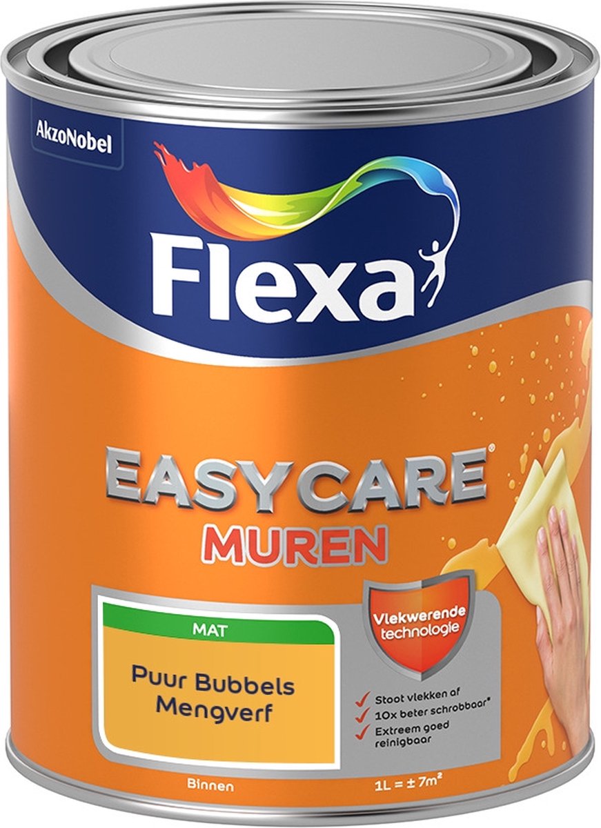Flexa Easycare Muurverf - Mat - Mengkleur - Puur Bubbels - 1 liter