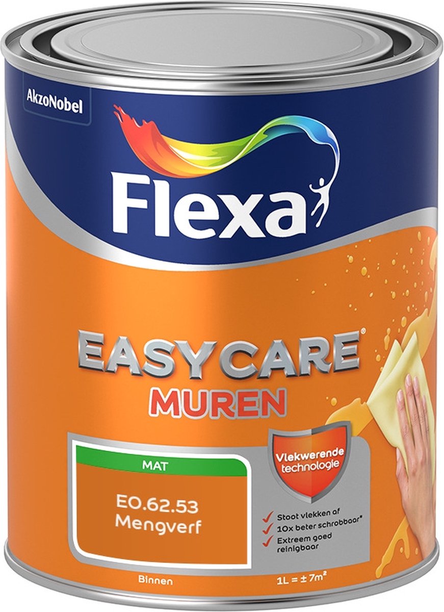 Flexa Easycare Muurverf - Mat - Mengkleur - E0.62.53 - 1 liter