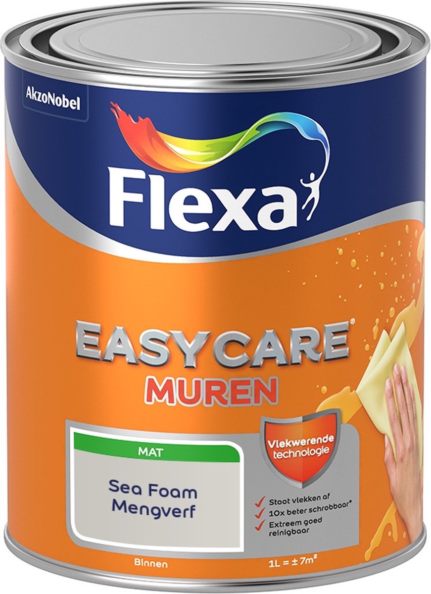 Flexa Easycare Muurverf - Mat - Mengkleur - Sea Foam - 1 liter