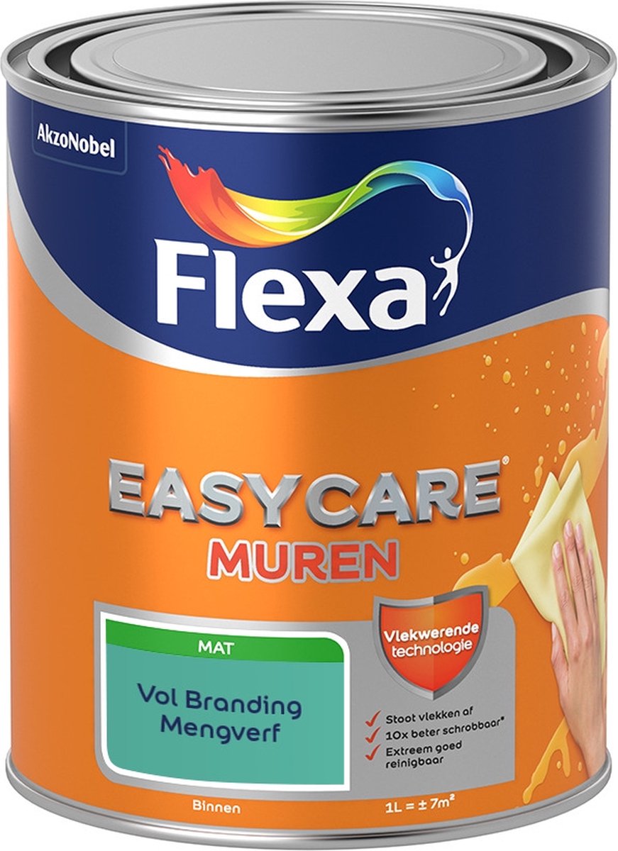 Flexa Easycare Muurverf - Mat - Mengkleur - Vol Branding - 1 liter