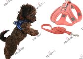 Hondenharnas | Puppy Tuigje | Geschikt voor teacup en toy breeds | Roze | XXXS