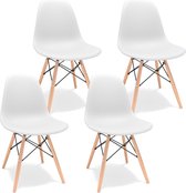 Knipsta Kuipstoel - Set van 4 stoelen - Eetkamer Stoelen - Woonkamer - Wit