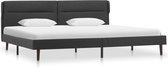 Decoways - Bedframe stof donkergrijs 140x200 cm
