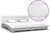 Decoways - Bedframe kunstleer wit 200x160 cm