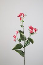 Kunstbloem - set van 2  - Tricyrtishirta orchidee - decoratieve tak -  61 cm - paars