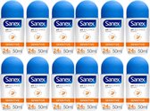 Sanex - Deo Roll - Dermo Sensitive - 12 x 50 ml - Voordeelverpakking