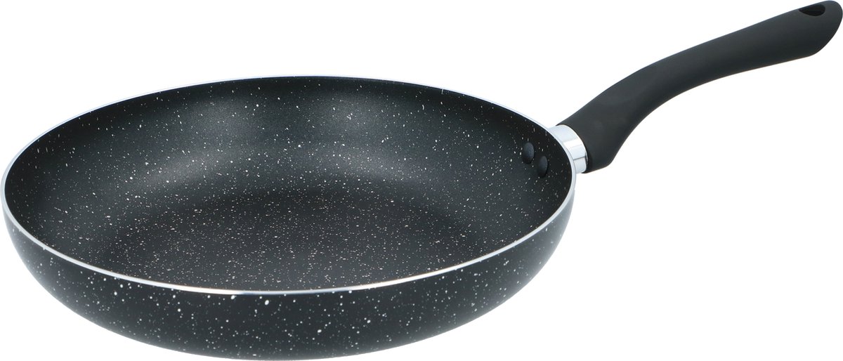 alpina Koekenpan Ø28cm - Alle Warmtebronnen ook Inductie - Anti-aanbak - Gemarmerd - Zwart