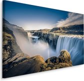 Schilderij - Waterval in IJsland, premium print