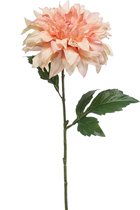 Kunstbloem Dahlia perzik 60 cm